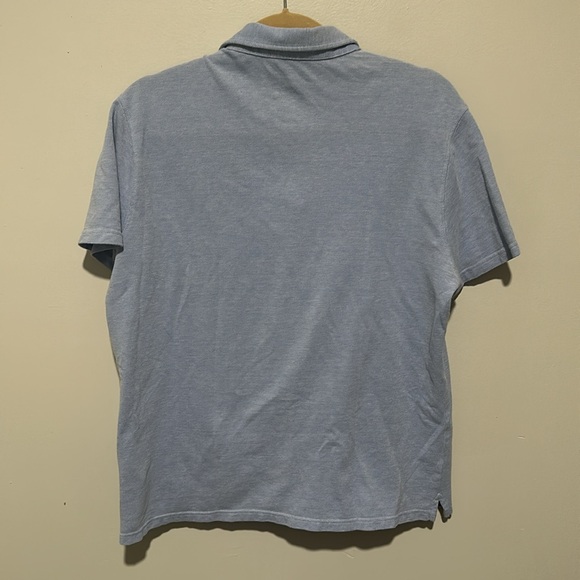 Men’s Mossimo Dutton 100% Cotton Pale Blue Short Sleeve  Polo Shirt Sz L - Picture 3 of 4